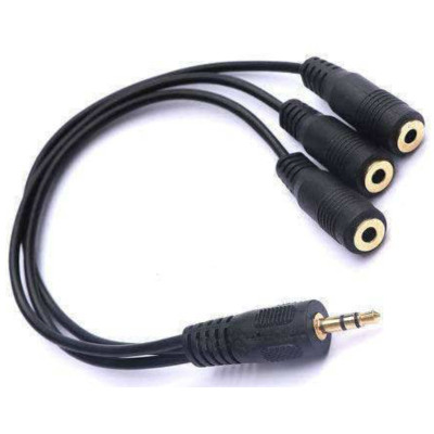 3,5mm Stereo Erkek- 3lü Stereo dişi- 15 cm